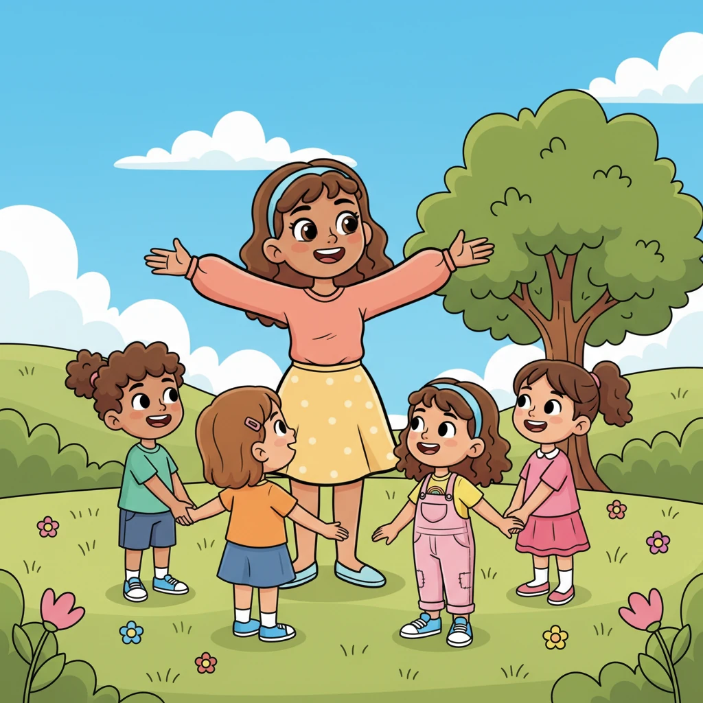 Then, Mom had another wonderful thought. "And sometimes, Lily," she said, "friends can become like brothers and sisters too!" She gestured with open arms, as if embracing a circle of happy playmates.