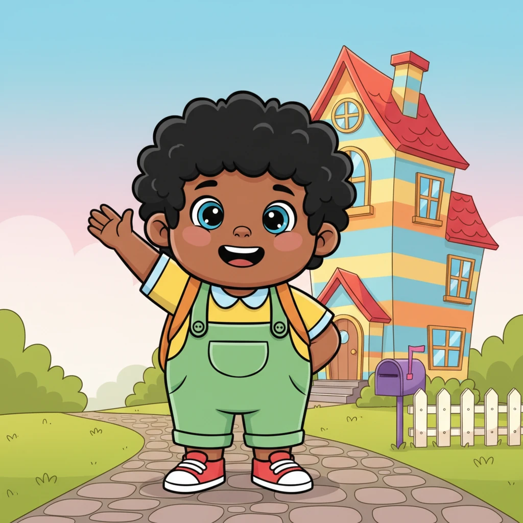 When Friday comes, I get ready to go to my classroom at school. I wave goodbye to my colorful house. I'm so excited to see my friends and my teacher!