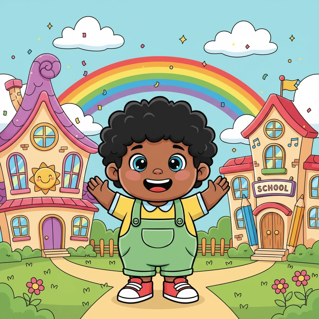 My house and my school are full of colors and fun things, just like my week! I hope you have a nice, colorful week too. Bye, kids!