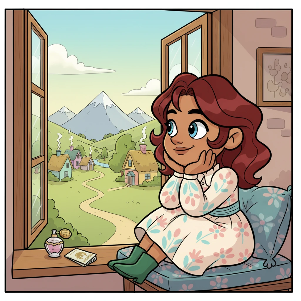 Pip Willow sat by her window, watching the same old path wind through her quiet, predictable village. Her life felt like a faded painting, filled with routine and a longing for something more. She dreamed of exciting lands and daring escapades, far beyond her tiny, cozy home.