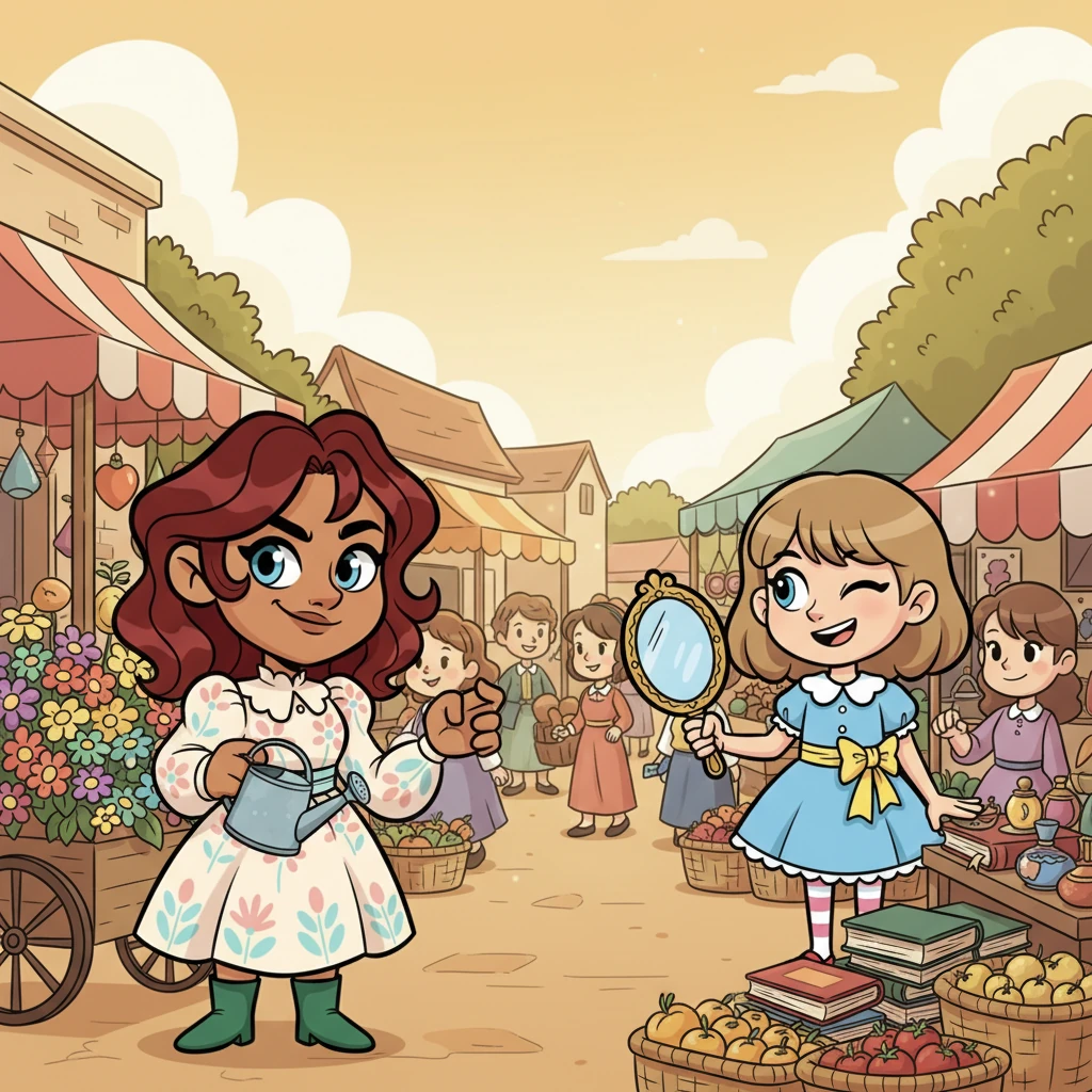 Years later, Pip and Glimmer, each thriving in their chosen lives, exchanged a secret, knowing wink across the bustling marketplace during a chance reunion. Their extraordinary secret, their grand identity adventure, had led them both to exactly where they were meant to be.