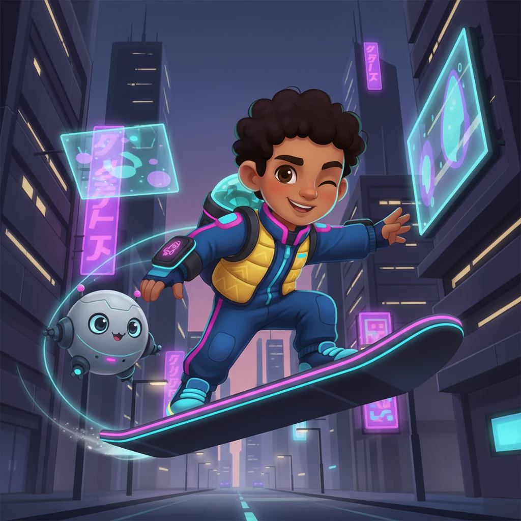 And look, it's Jack Jax! He zooms around on his speedy hoverboard, always ready for fun. Jack Jax is very brave and quick, helping with a playful wink.