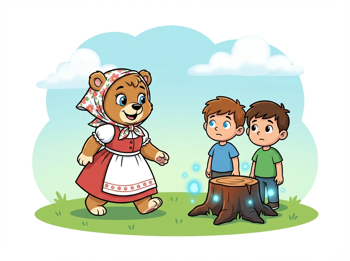 Sie beschließen, zum Ort des Blitzes zurückzukehren. Dort finden sie zwei verwirrte Jungen, die sich in ihren eigenen Körpern befinden wollen.