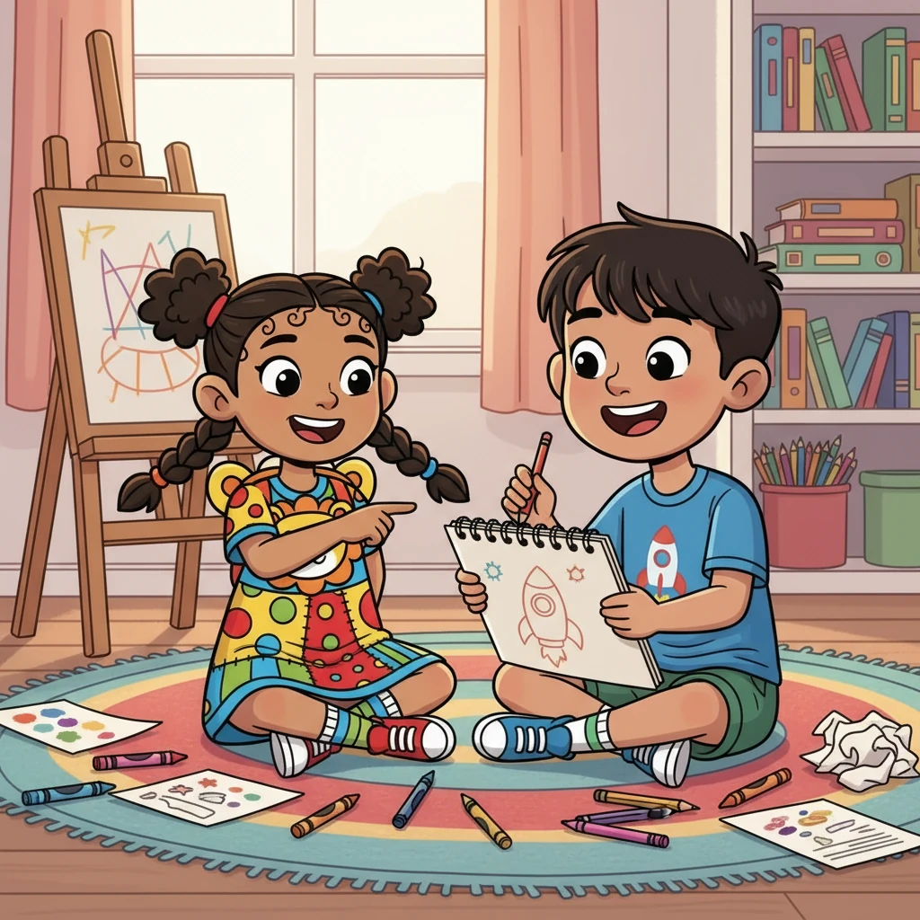 My brother, Dani, loves to draw and play games. He's so much fun! We laugh and play together all the time.
