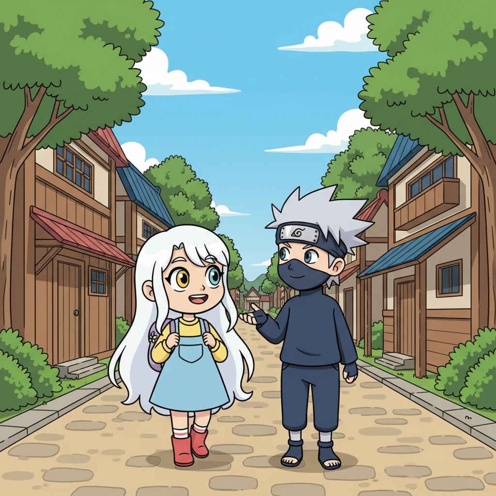 During training and village patrols, Hotaru found herself often crossing paths with Kakashi, a slightly older, prodigiously talented shinobi. They started sharing quick smiles and quiet conversations, a budding friendship forming between their busy schedules.