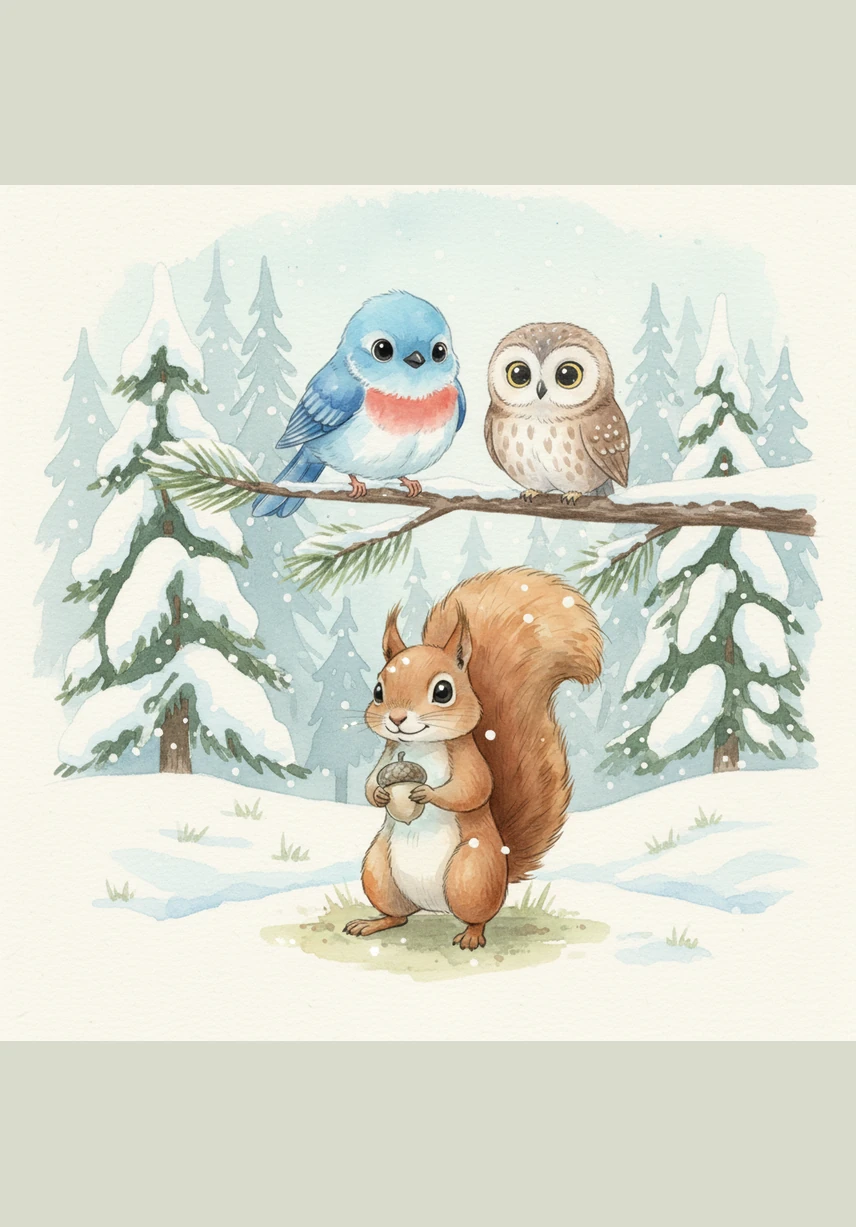 Remembering Oliver’s words, Sammy decided to share his secret stash of winter nuts with a family of hungry rabbits. As he handed out the treats, the acorn in his pocket began to pulse with a warm, steady light.