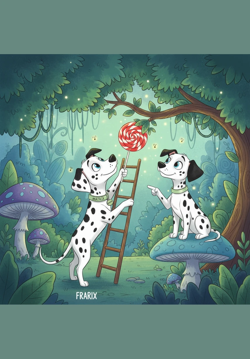 A giant brown splash covers Matrix from head to tail, instantly turning his pristine white fur into a masterpiece of wet mud. He looks back at Bobby with a mischievous, muddy grin, silently inviting his brother to join the fun.