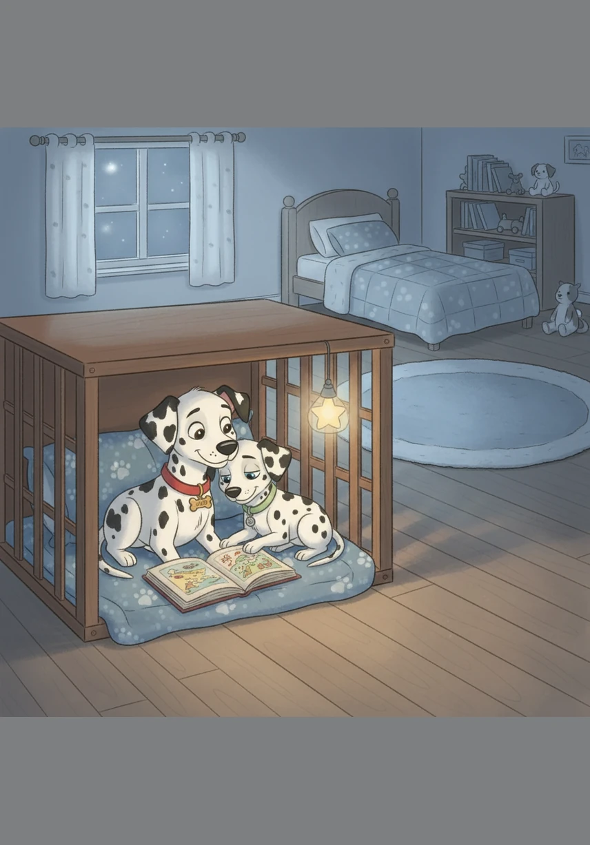 Back in their cozy bed and smelling faintly of soap after a long bath, the two brothers curl up together in a warm heap. Bobby smiles as Matrix whispers about what they might find tomorrow, knowing that every day is a new adventure waiting to happen.