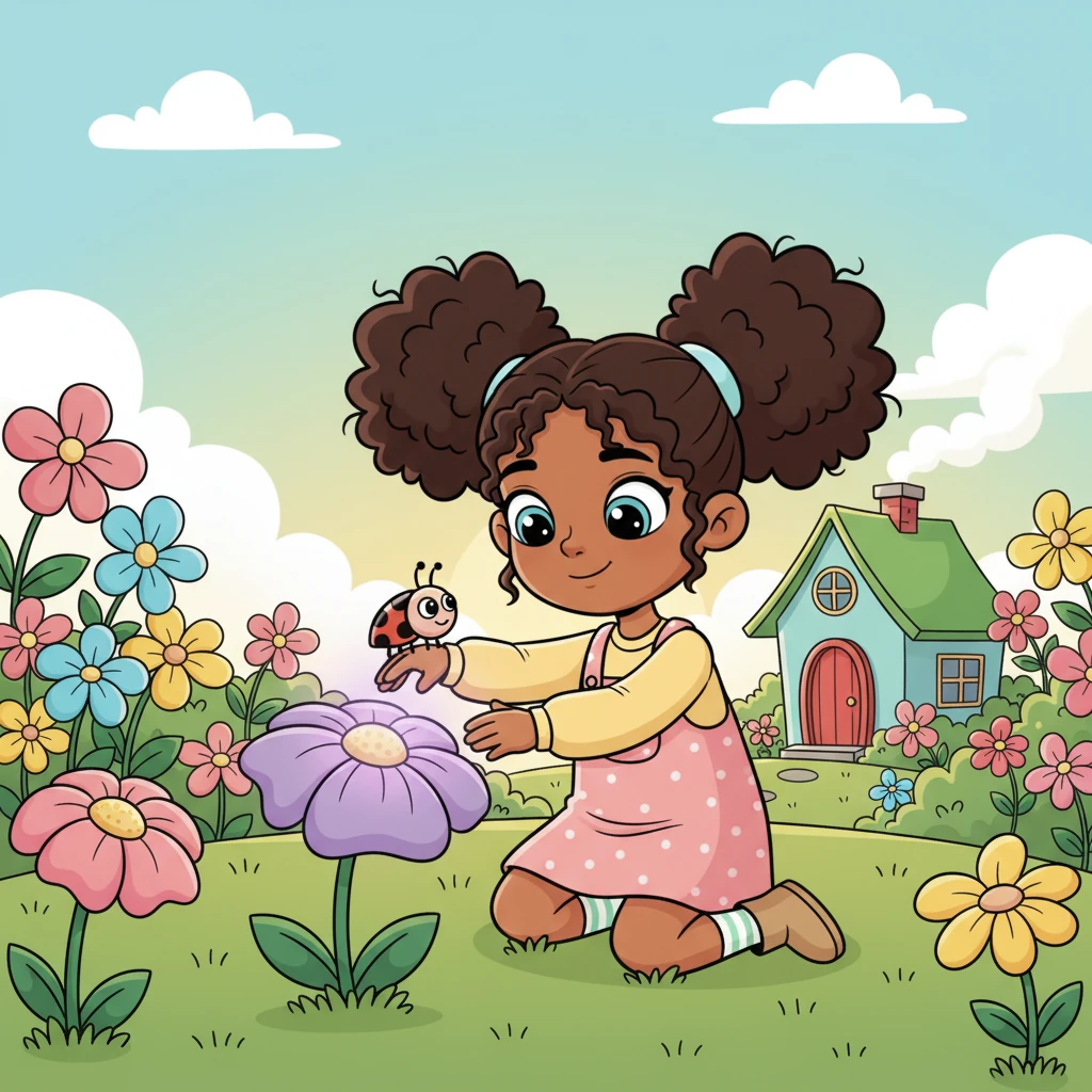 Luna was a little girl who loved quiet mornings. She lived in a small house nestled right beside a vibrant, green garden.