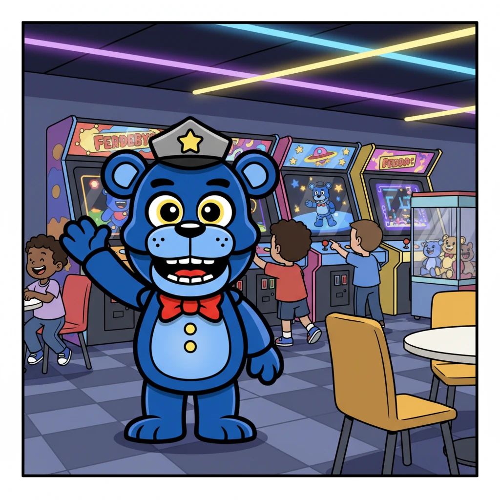 Many years passed, and Freddy Fazbear's Pizza evolved, with new games, flashing lights, and modern decor. But through it all, Barnaby Bear-Hug remained, a beloved fixture. His friendly face and comforting presence were a timeless part of the pizzeria's charm.