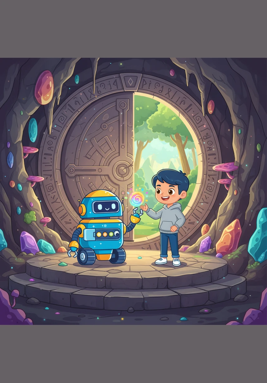 Pip waves a mechanical hand goodbye to his new friends as he heads home for a recharge. He knows that being a digital helper is the best job in the whole world.