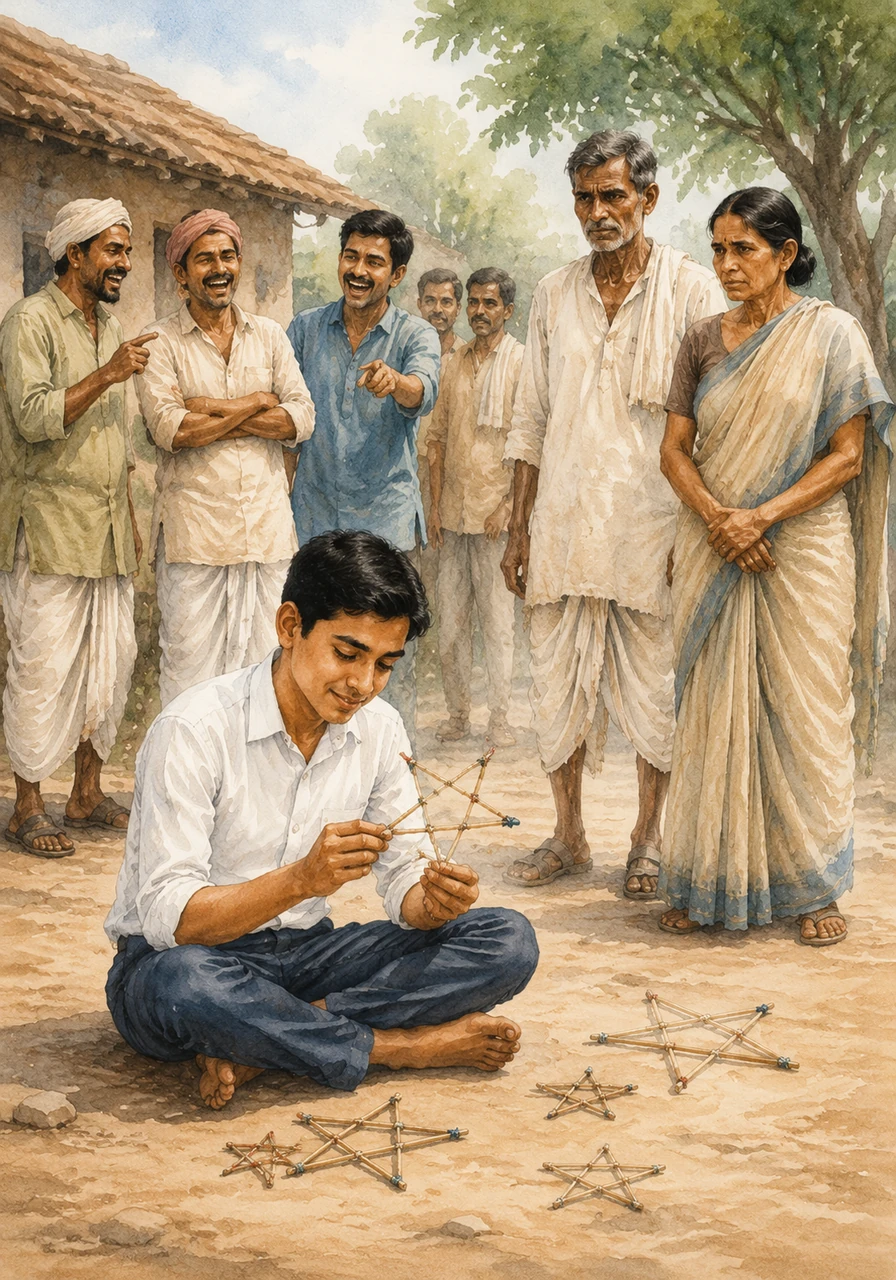 जब गाँव वाले सूरज को तारों के साथ खेलते देखते, तो वे उसका मज़ाक उड़ाते थे। वे कहते थे कि एक गरीब घर का लड़का कभी बड़ा इंजीनियर नहीं बन सकता, लेकिन सूरज उनकी बातों पर ध्यान नहीं देता था।