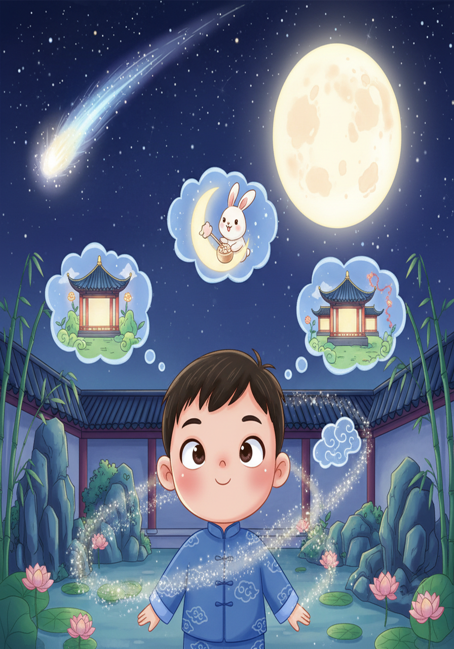 小明的月球之旅 - Adventure stories