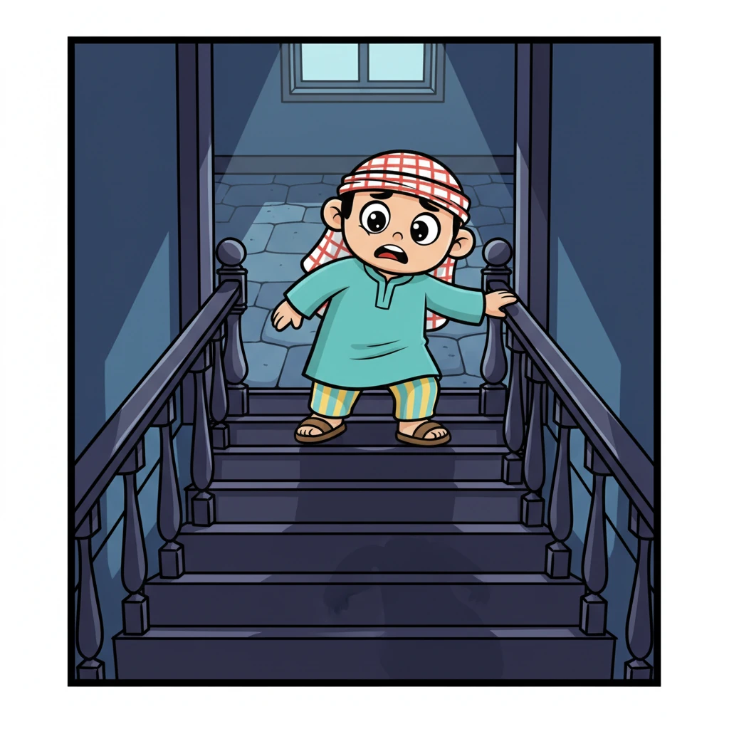 ہال میں قدم رکھتے ہی اسے ٹھنڈک کا احساس ہوا اور آواز اب نیچے سیڑھیوں کی طرف سے آ رہی تھی۔ یہ ایسی آواز تھی جیسے کوئی چھپ چھپ کر چل رہا ہو۔ زین نے ہمت جمع کی اور سیڑھیوں کی طرف بڑھا۔