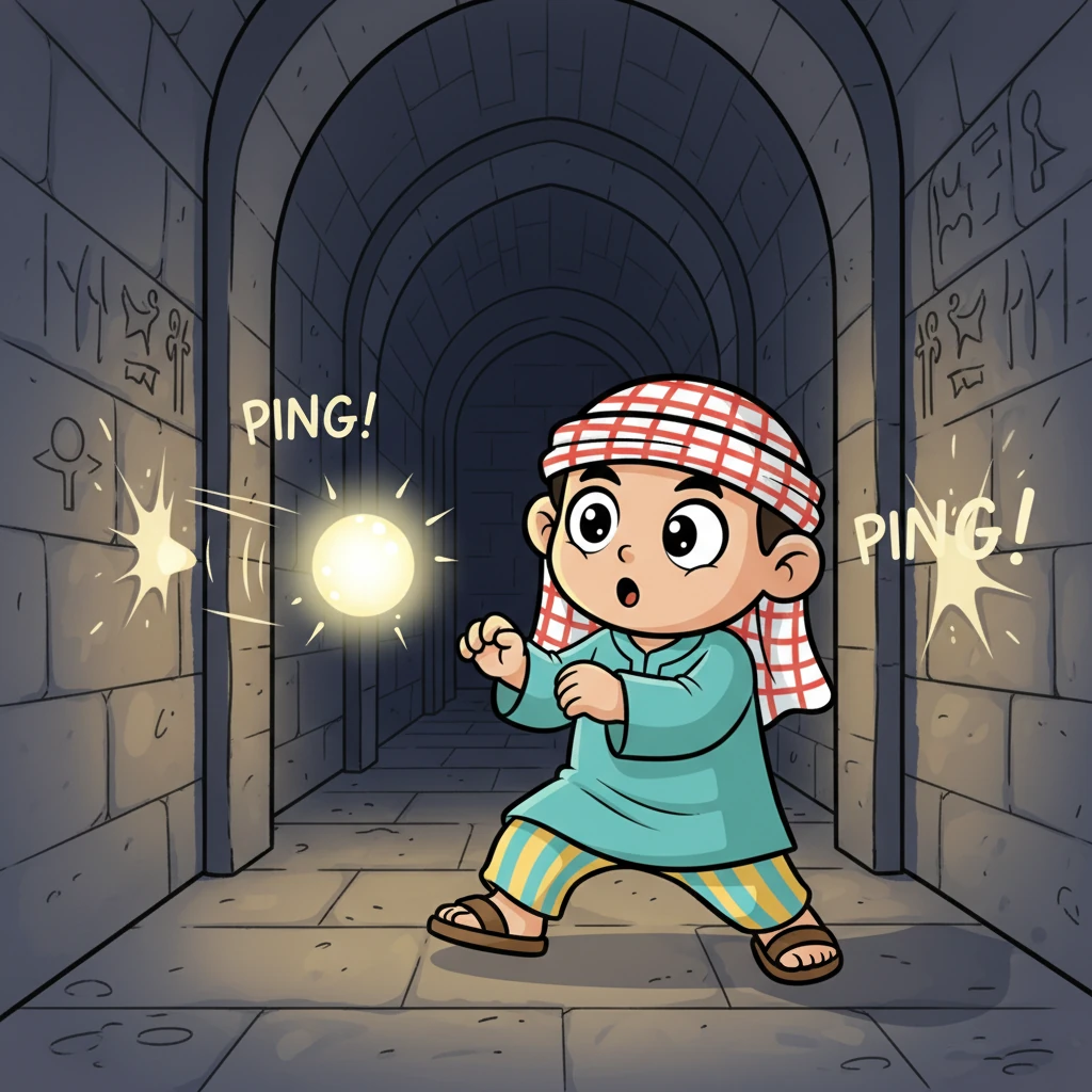 زین کی آنکھیں حیرت سے پھیل گئیں جب اس نے دیکھا کہ وہ سایہ دراصل ایک چھوٹی سی، چمکتی ہوئی گیند تھی۔ گیند خود بخود اچھل رہی تھی اور دیواروں سے ٹکرا رہی تھی، جس سے عجیب آوازیں پیدا ہو رہی تھیں۔