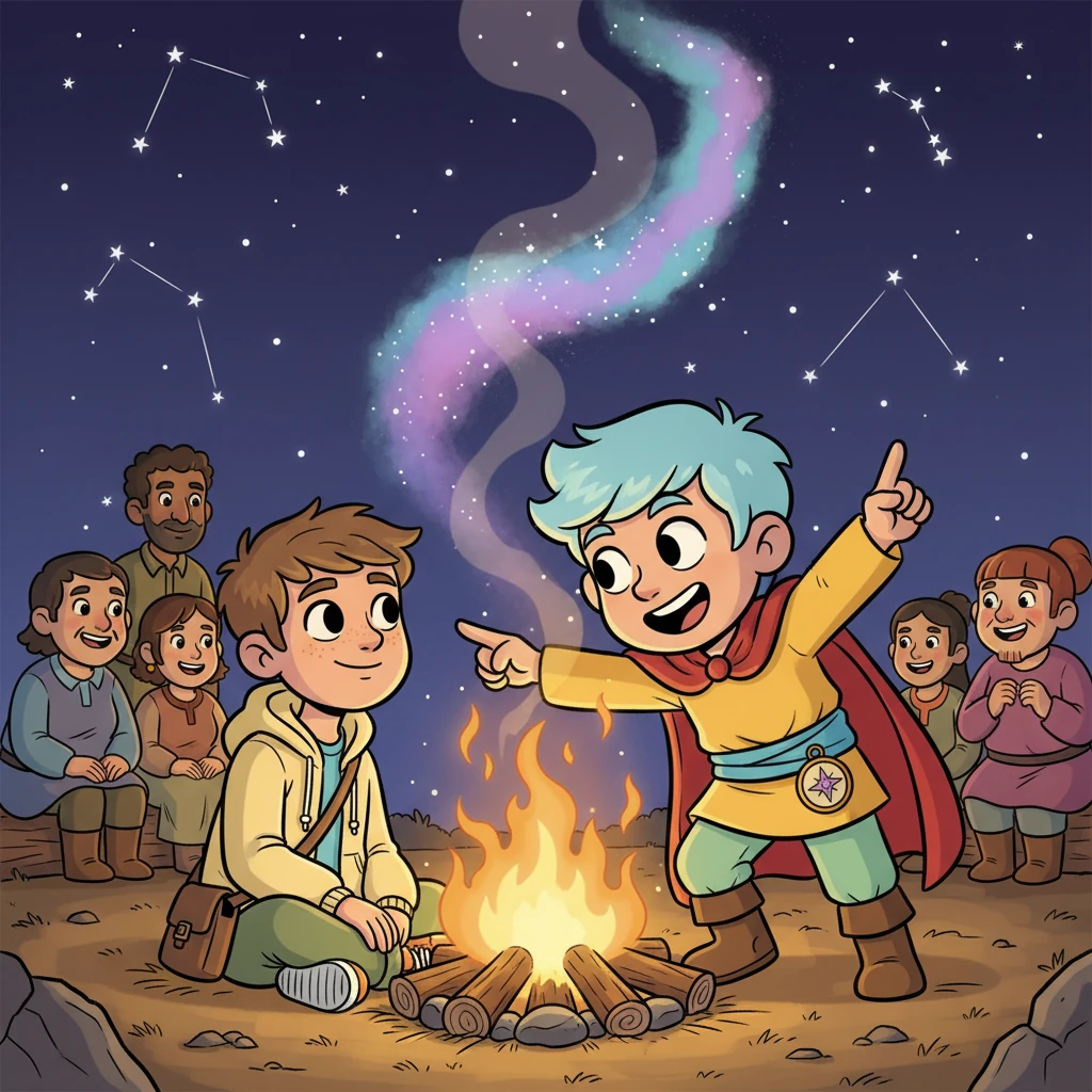 That evening, after the bridge is secured, they sit by a crackling bonfire with the villagers, sharing stories under a sky ablaze with stars. Leon, feeling bold, leans a little closer to John, softly pointing out constellations. John, relaxed and content, listens intently, appreciating Leon's warm company but still completely unaware of the deeper feelings simmering beneath Leon's gaze.