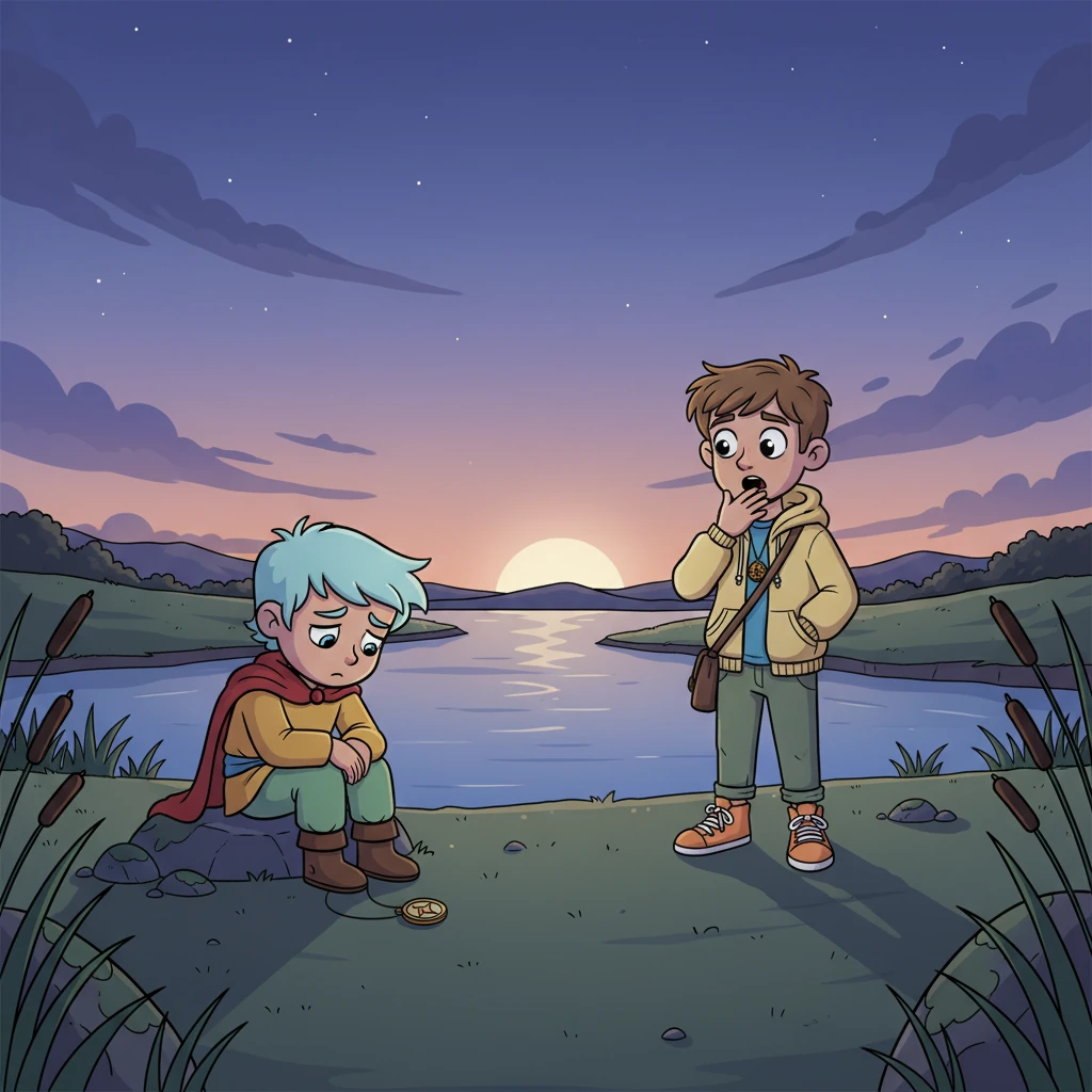 One evening, John finds Leon sitting alone by the river, a rare sight for the usually vibrant teacher. Leon, with a heavy sigh, confesses his frustration, hinting at his unrequited feelings without explicitly stating them, implying he might need to find a place where he feels more understood. Seeing Leon's genuine sadness and vulnerability, a jolt of realization finally strikes John, connecting all the missed clues.