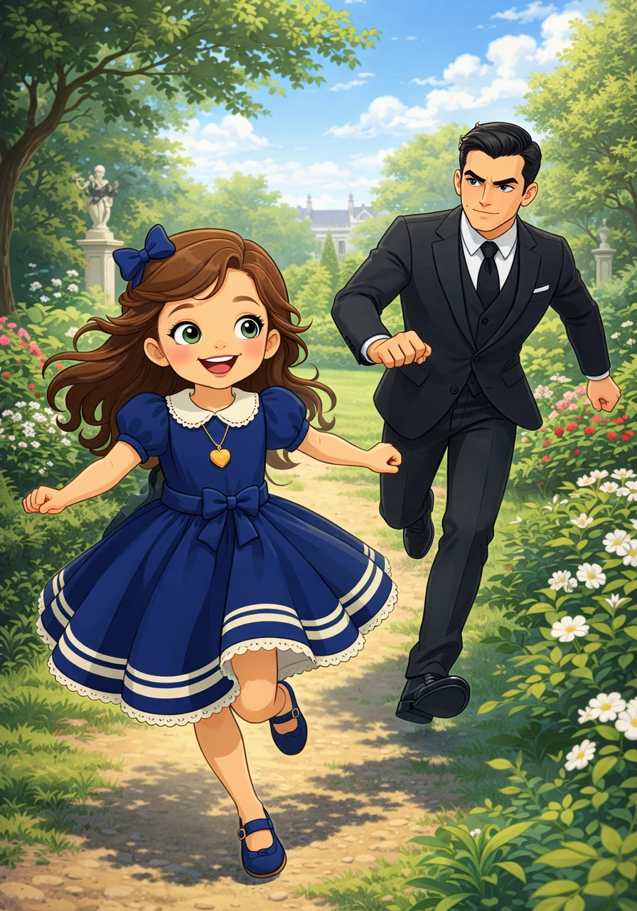 Reyna Rosewood runs through the lush estate gardens, her brown hair fluttering as her green-grey-blue eyes sparkle with joy. Luke follows close behind, the two inseparable friends sharing a secret world of play amidst the shadows of their families' powerful empires.