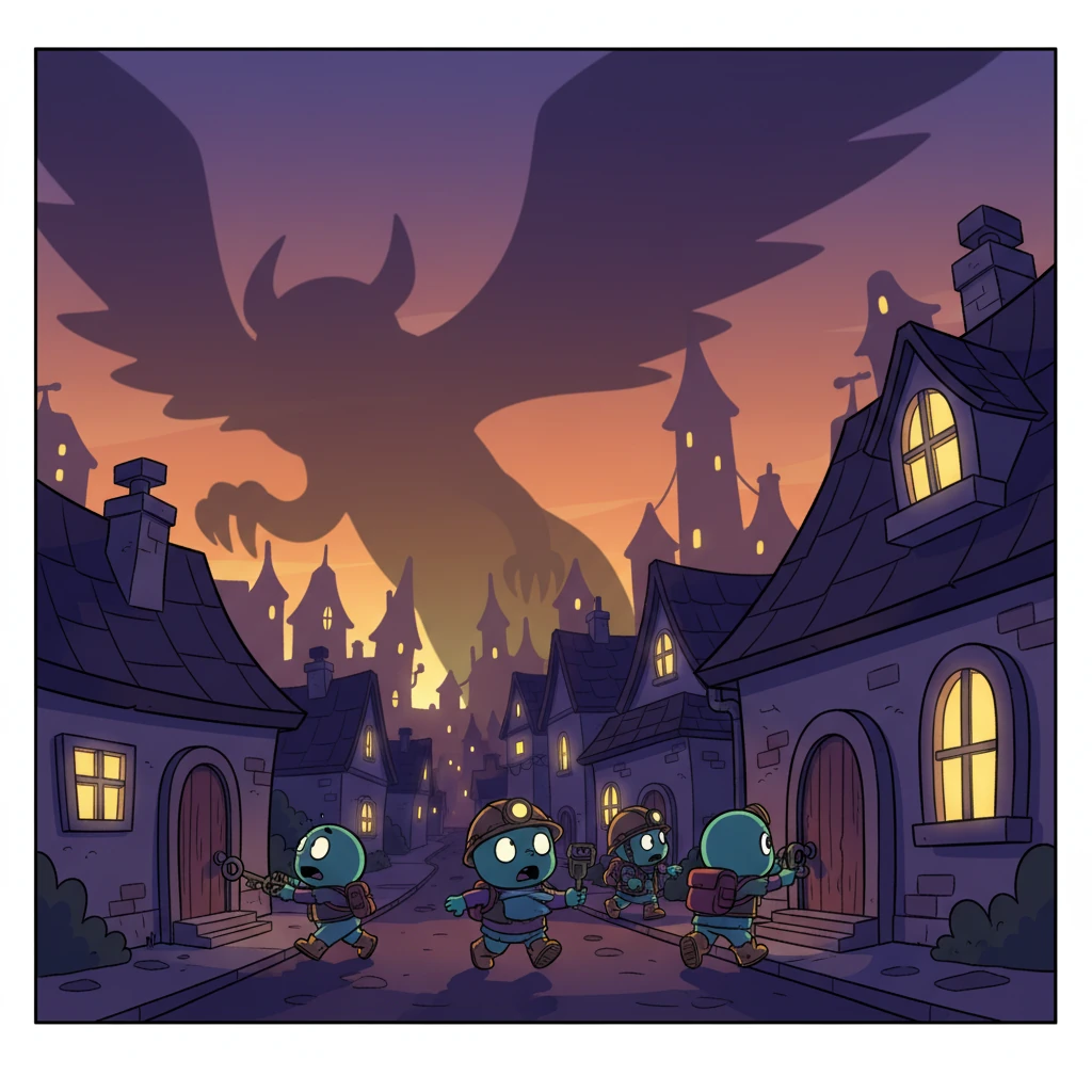 When dusk fell, Anxio's true reign began, its enormous shadow spreading terror across the city. People would rush, wide-eyed, into their homes, locking doors tight. They knew Anxio came to consume them in their weakest, most fearful moments.