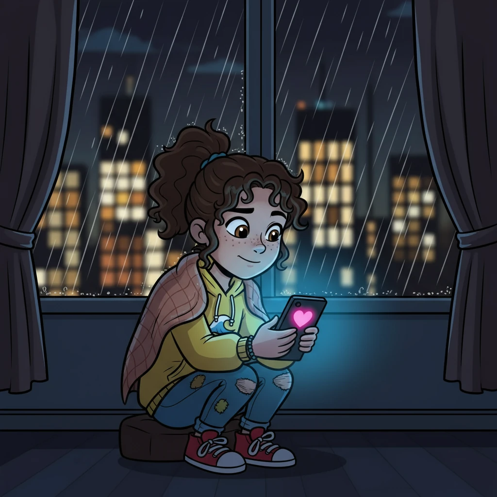 Rain lashed against the window, blurring the city lights into streaks of gold. Emma Hayes, hunched over her phone, felt the blue light illuminate her face in a cold, stark glow. The screen displayed a heart emoji next to two names, the digital spark that had set the school ablaze.