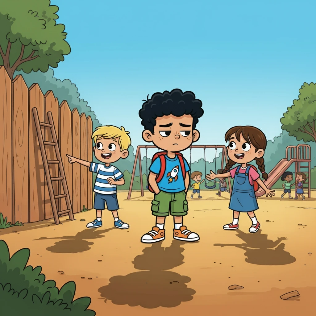 After lunch, a shadow of doubt fell over their plan as Max disappeared. When he returned, he was distant and silent. Unbeknownst to Kit and Dan, Max had a change of heart. As recess started they directed Max to his role in the escape, unaware of his betrayal.