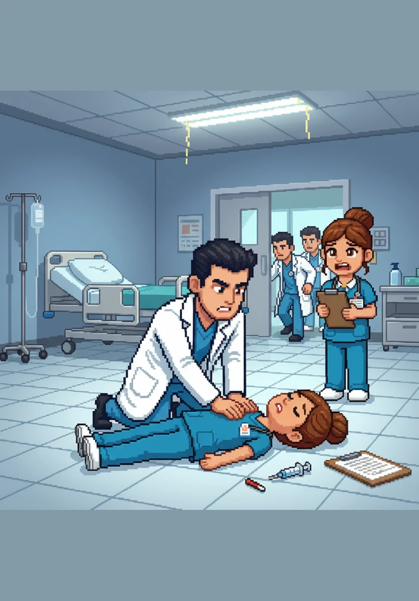 Betty gives a frantic warning that Hot Stuff has just left her desk and will be arriving in Labor & Delivery in less than three minutes. Diane grips the receiver tightly, bracing herself for the doctor's imminent arrival.