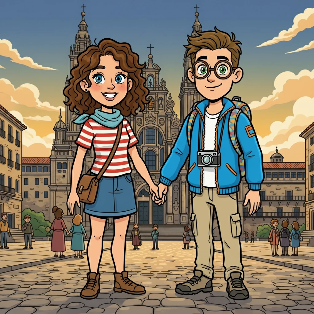Reaching Santiago, they held hands, a silent promise of more to come. Stephan suggested Portugal, and Helena eagerly agreed. The city's ancient stones witnessed the beginning of their shared adventure, a testament to the love they found on the road.