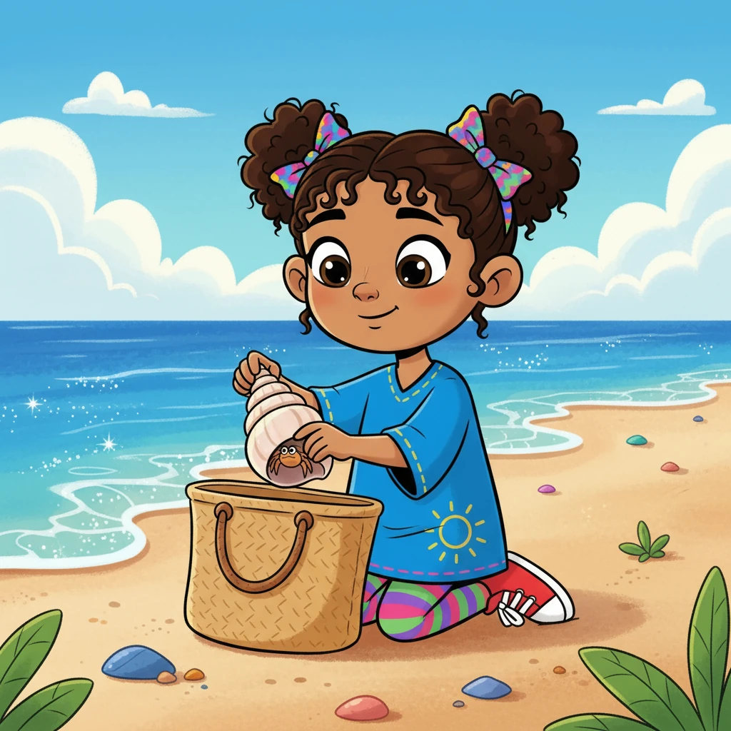 Yara, exploring the sandy shore, spotted the exquisite seashell and was instantly drawn to its beauty. With a sense of wonder, she carefully picked it up and placed it in her beach bag, unaware of the secret passenger it held within.