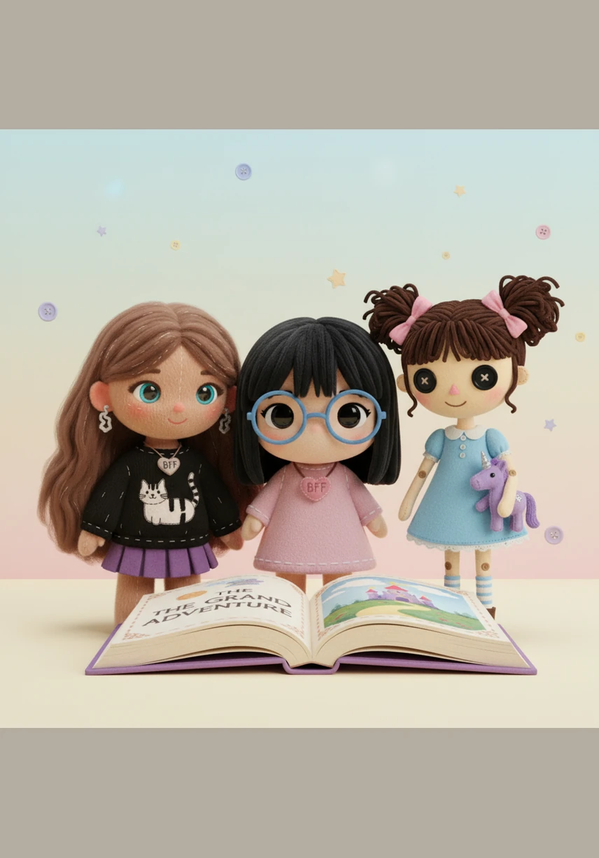 Victoria, Charlotte, and Chloe walk bravely through the long, dark tunnel. Their footsteps echo as they wonder what they will find at the end of the hall.