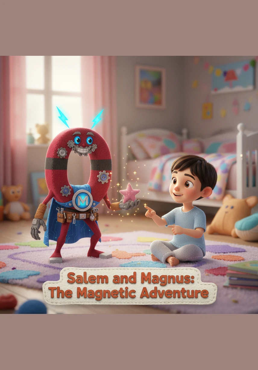 Next, Salem tries to bring the magnet close to a smooth block of cedar wood, but nothing happens at all. The magnet chuckles and explains that not every object in the world can be its friend, as wood does not feel its pull.