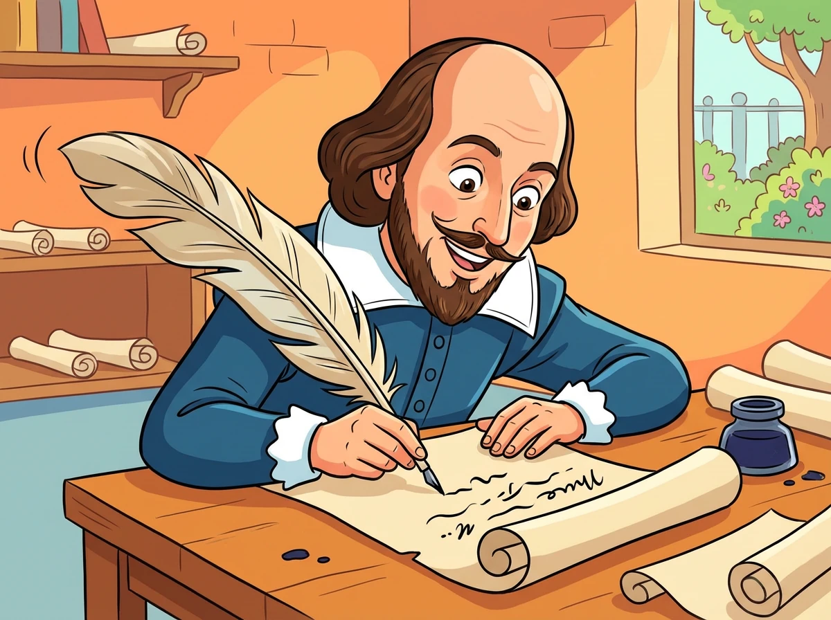 Will's plays, such as 'Romeo and Juliet,' 'Othello,' and 'King Lear,' become famous throughout England. His stories of love, loss, and ambition resonate with everyone.