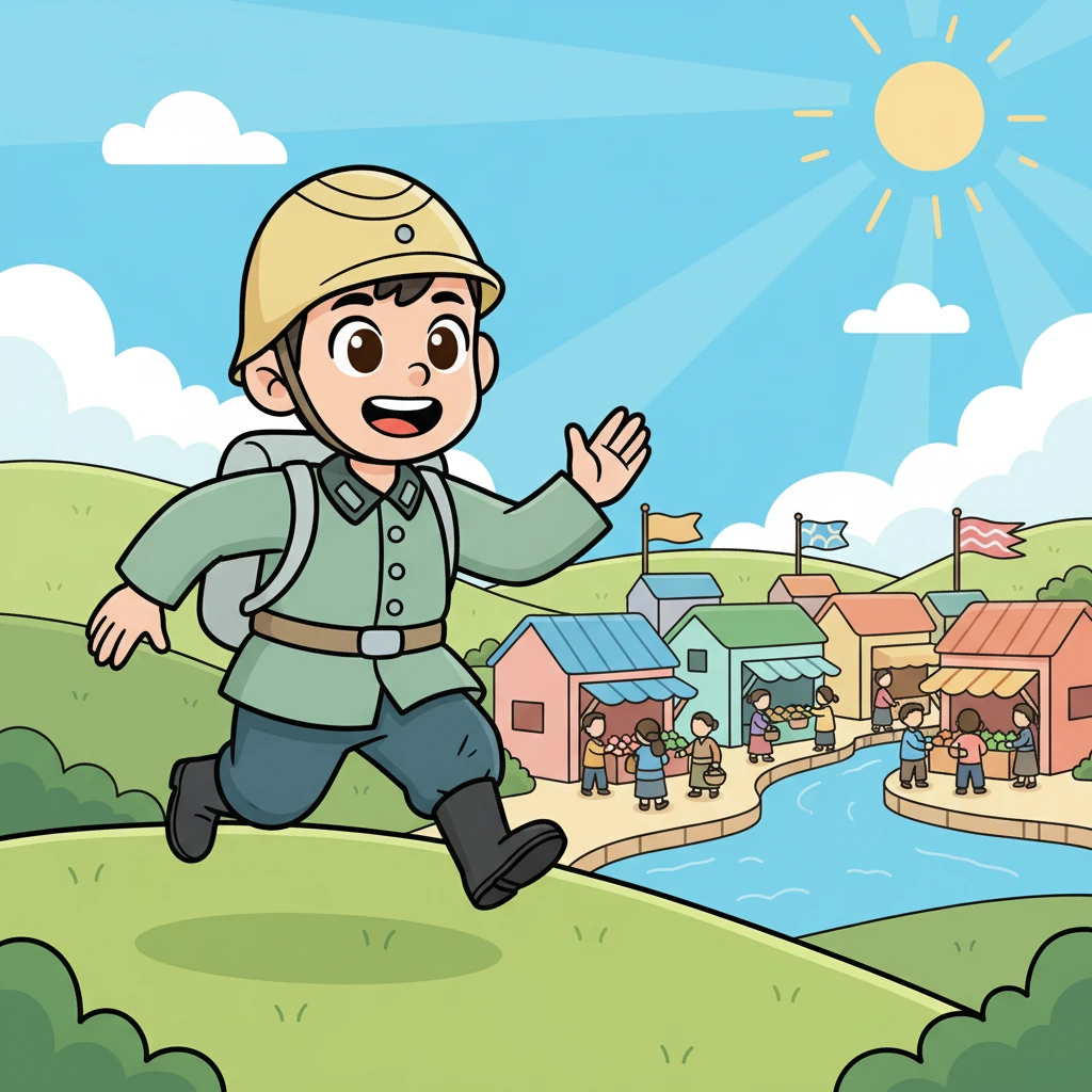 Young Kyoungjong loved to explore the green hills and bustling markets of his homeland. His days were filled with laughter, sunshine, and the simple joys of growing up. He never imagined how far his feet would carry him across the world.