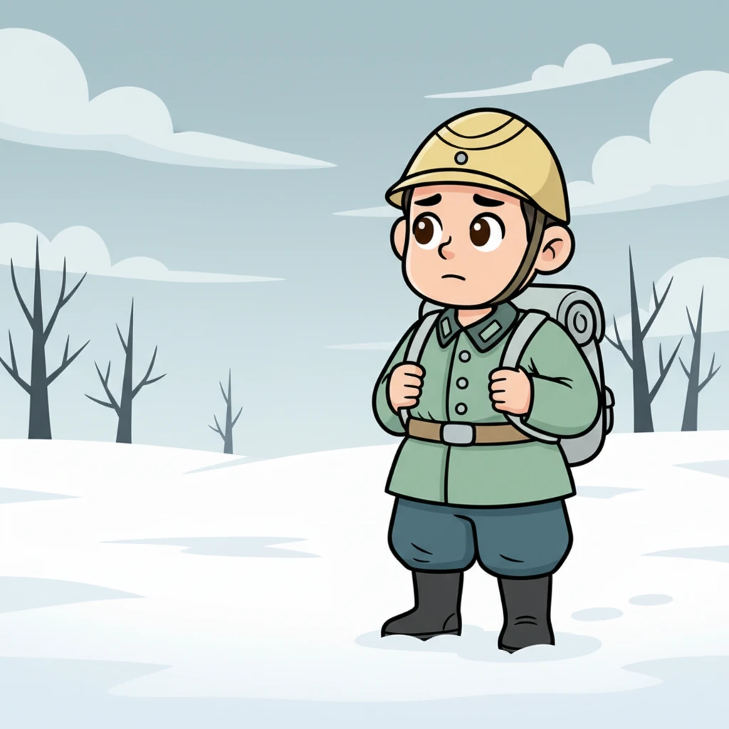 One day, everything changed when Kyoungjong was unexpectedly drafted into a foreign army. He found himself in a stiff, unfamiliar uniform, far from home in the cold, vast lands of Manchuria. The uniform felt heavy, a stark contrast to his lighthearted spirit.