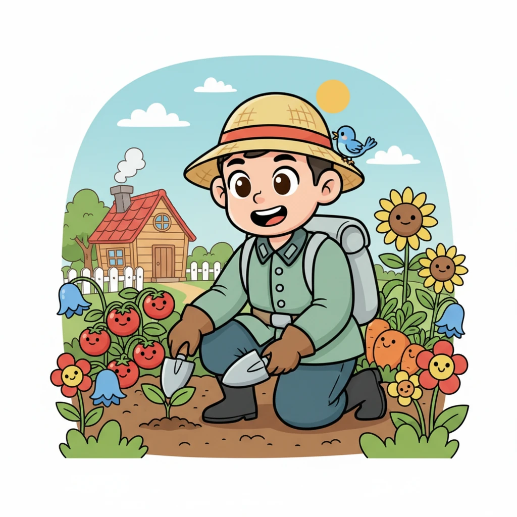 In America, Kyoungjong found the peaceful life he had always yearned for. He settled in a quiet town, tending his garden and enjoying simple, joyful days. He built a new home and a gentle routine, a world away from the chaos of his past.