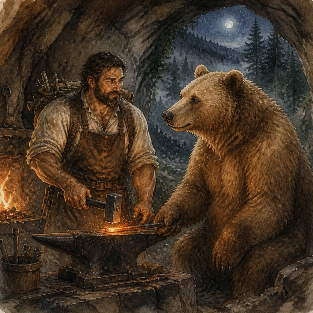 The Nail-Maker and the Bear - fairy-tale