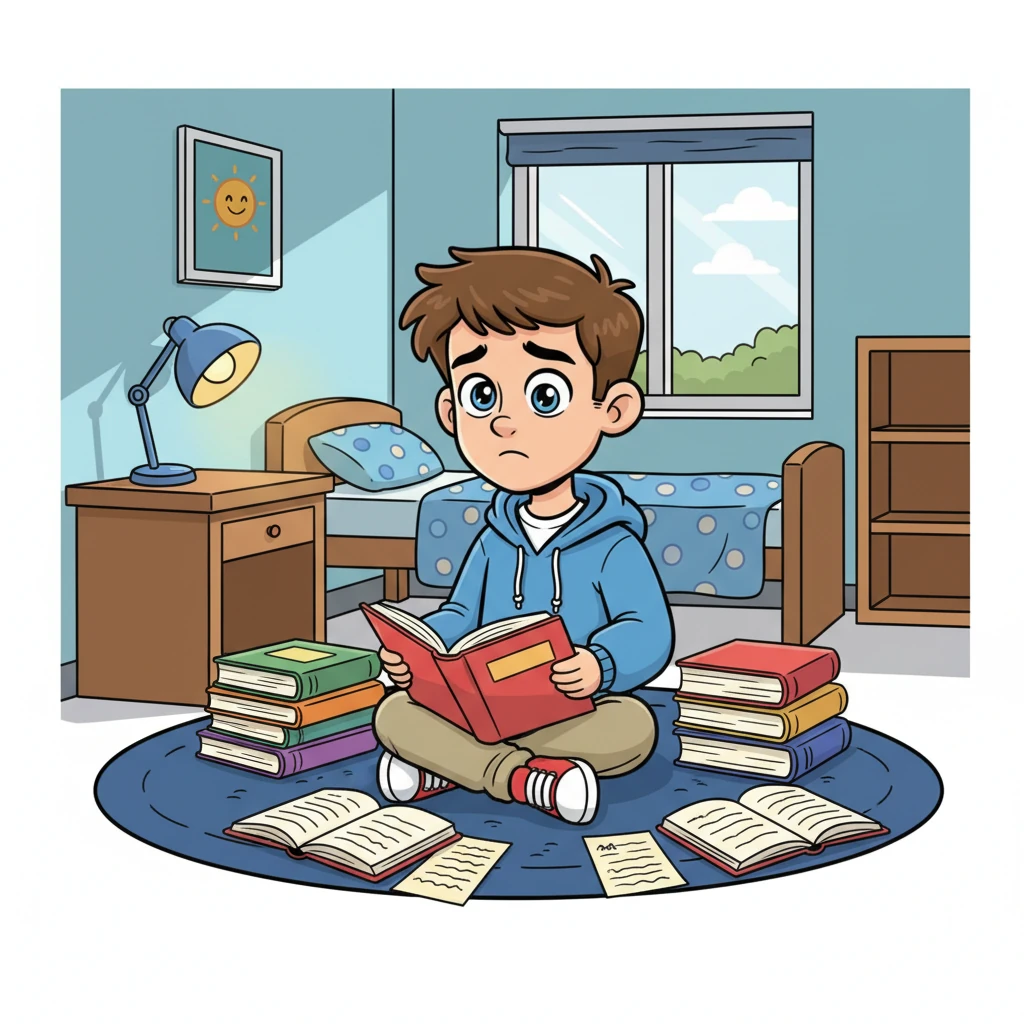 Arriving in Pune, Rohan found his new college dorm room a cozy, if slightly empty, space. He quickly settled into a routine of diligent study, spending most of his time with textbooks and lecture notes. Still an introvert, he kept to himself, finding comfort in the quiet pursuit of knowledge.