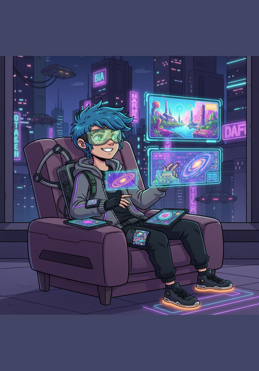 Every day is an adventure spent absorbing knowledge and watching videos that bring a bright smile to Alex’s face. The screen acts as a colorful window to distant places and fascinating ideas, providing a therapeutic sense of peace. In these quiet moments, the digital world feels like a loyal and endless companion.