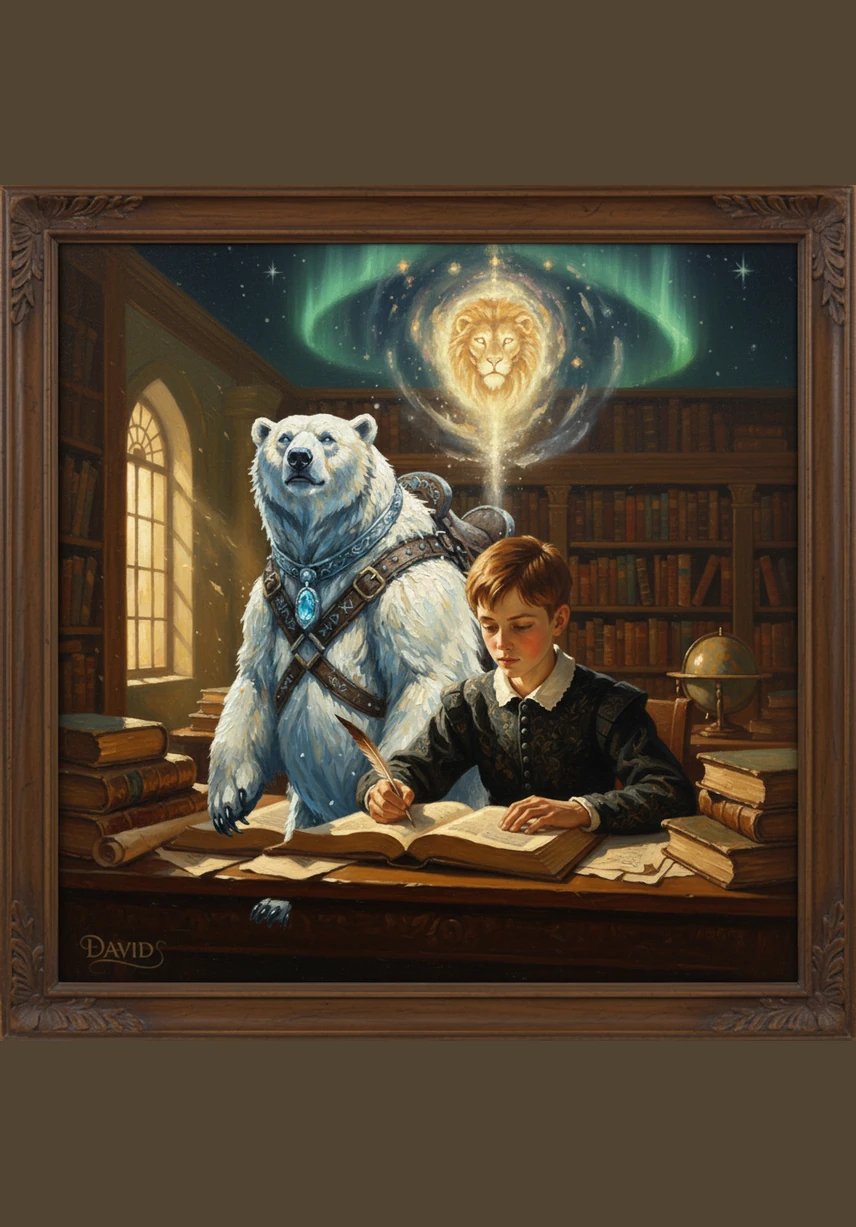 David parcurge rezumatul primei cărți, vizualizând spectacolele de circ ale lui Fram și tristețea acestuia sub luminile orbitoare ale reflectoarelor. El simte frigul arctic și dorința arzătoare a ursului polar de a părăsi lumea oamenilor pentru a se întoarce în sălbăticia albă.