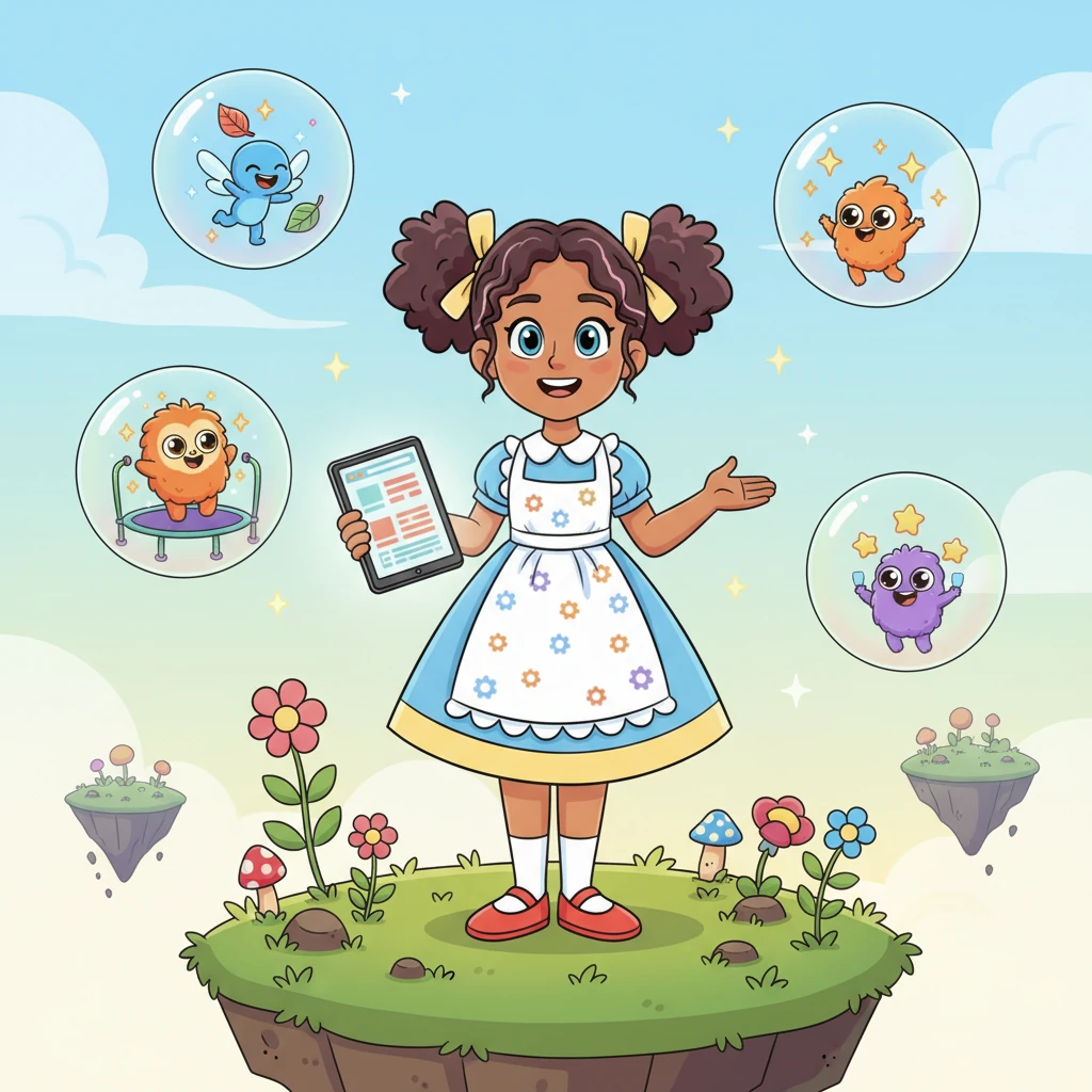 To show how much fun her world was, Dotty gathered "Sparkle Stories" from her friends. Little giggling sprites and happy creatures shared their delightful experiences on her islands, their joyful testimonials twinkling like stars. They appeared in cheerful bubbles, making everyone want to join the fun.