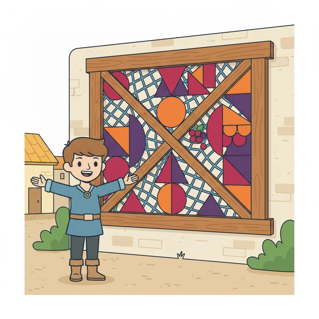 Days later, Milo proudly unveils his masterpiece in the village square. It is a large, wall-mounted mosaic, a stunning explosion of geometric shapes and bold colors. The fishing nets form intricate patterns, the wooden planks create strong frames, and the berry dyes add vibrant hues.