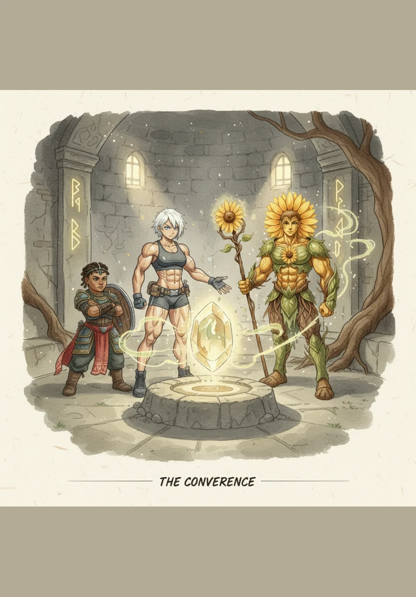 En el aire aparece una representación mágica de un triacilglicerol, donde una base sólida de glicerol sostiene tres cadenas ondulantes de ácidos grasos. Soya señala la estructura con alegría, mostrando cómo cada pieza encaja perfectamente como un rompecabezas químico esencial para la vida.