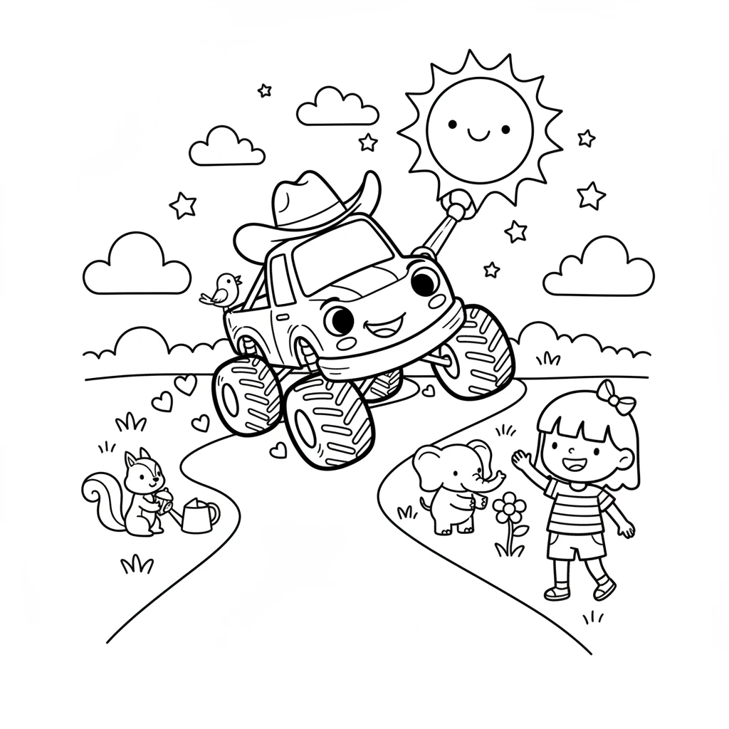 monster truck coloring pages