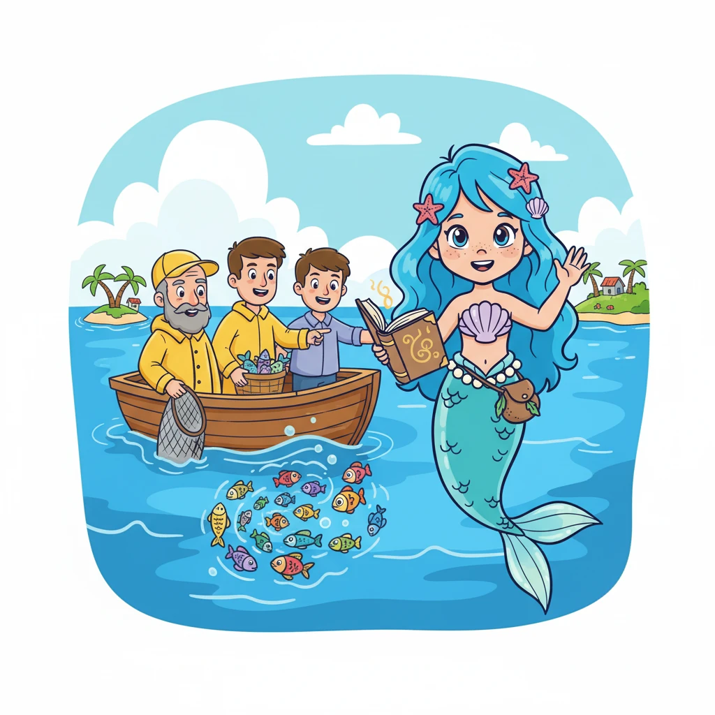 Ela ajudava os pescadores a entender o comportamento dos peixes, utilizando seu conhecimento do mar para garantir a pesca sustentável. Maris se tornou uma amiga valiosa para todos.