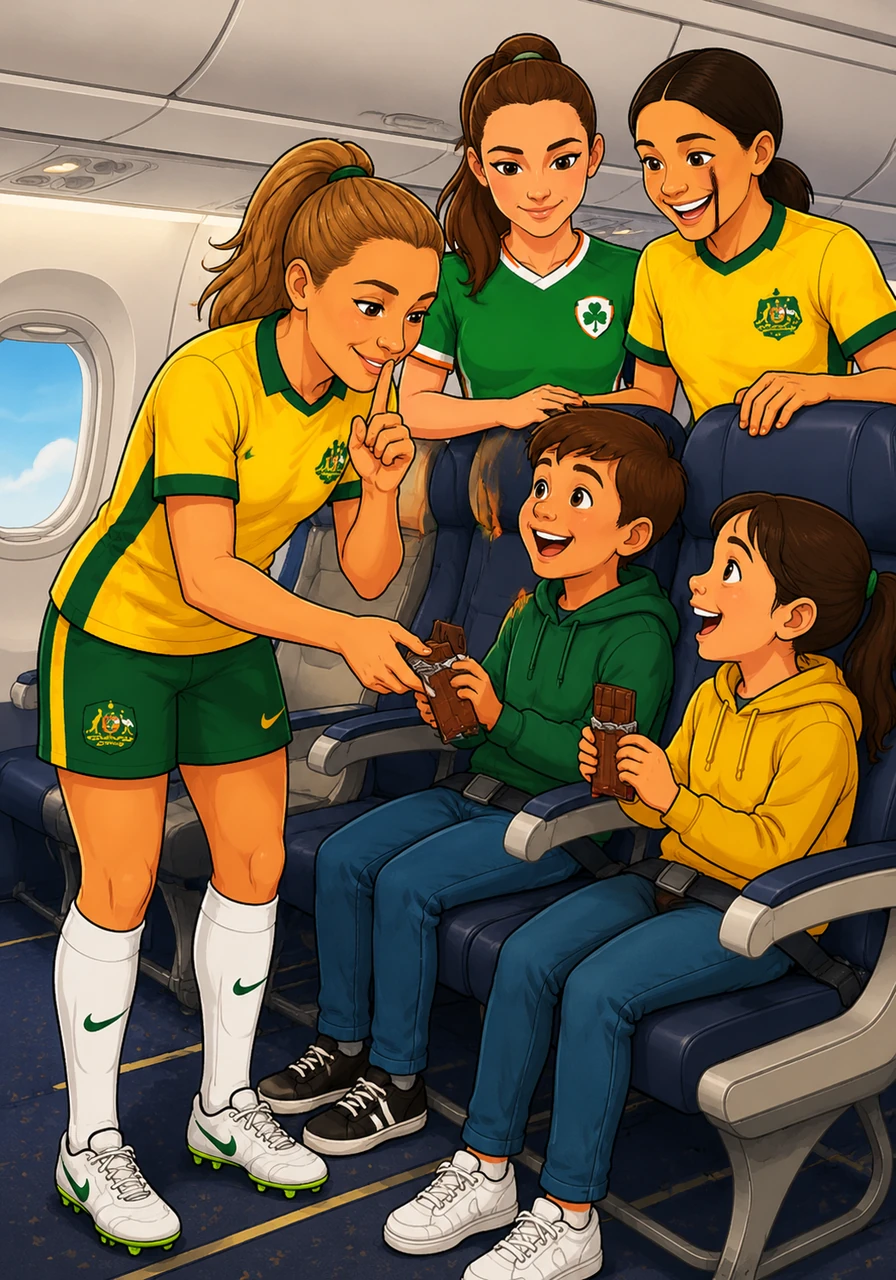 With a practiced hand, Katie passes a chocolate bar to each of the excited children, whispering for them to be on their best behavior. The professional captain transforms into a doting aunt as she gently guides them back to their seats.