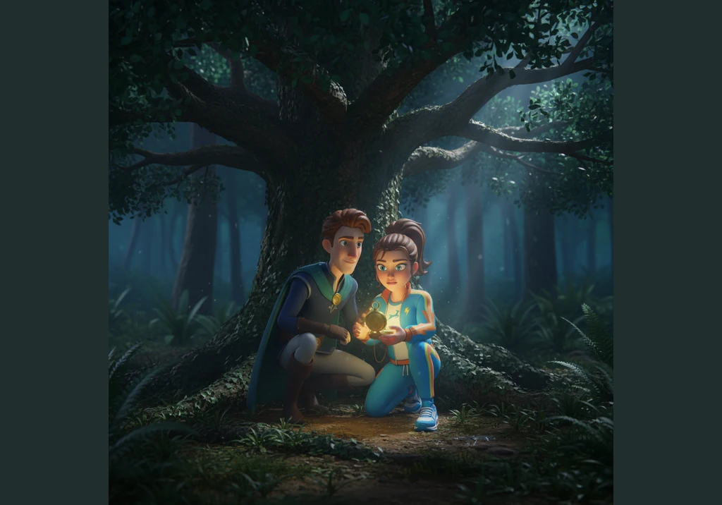 Danny and Susie sat huddled in the dim light of their secret attic, surrounded by coded letters and maps of a foreign land. They spoke in hushed whisp