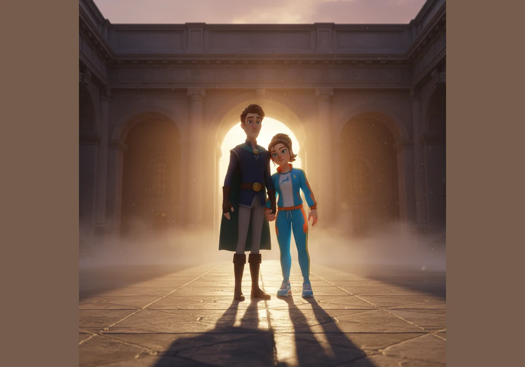 The sun rose over the silent courtyard, casting long shadows across the empty gallows. Above, two white birds took flight, soaring high into the cloud