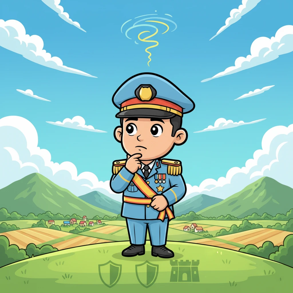 Kapten Budi merenung di bawah langit biru, memikirkan kata-kata tetua. Ia tahu tugas utamanya adalah melindungi negeri dan rakyatnya. Ia menyadari bahwa untuk menjadi pelindung terbaik, ia harus mengerahkan seluruh perhatian dan kekuatannya pada satu tujuan itu.