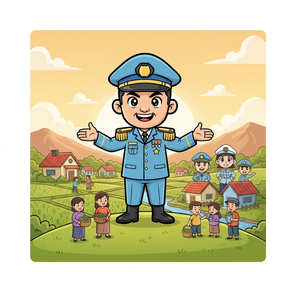 Kapten Budi tersenyum lebar melihat desa yang damai dan harmonis. Ia bangga pada timnya dan pada rakyatnya yang kini semakin mandiri. Kebersamaan dan fokus pada peran masing-masing menciptakan kebahagiaan yang melimpah.