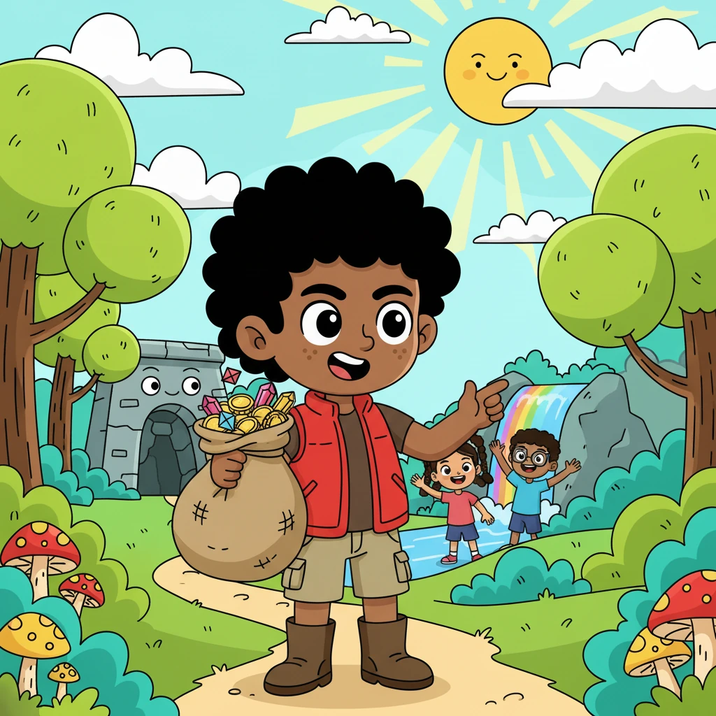 Isaiah gathered his treasures, his heart overflowing with joy. He decided to share his good fortune with his friends. He knew what he had to do with his treasures.