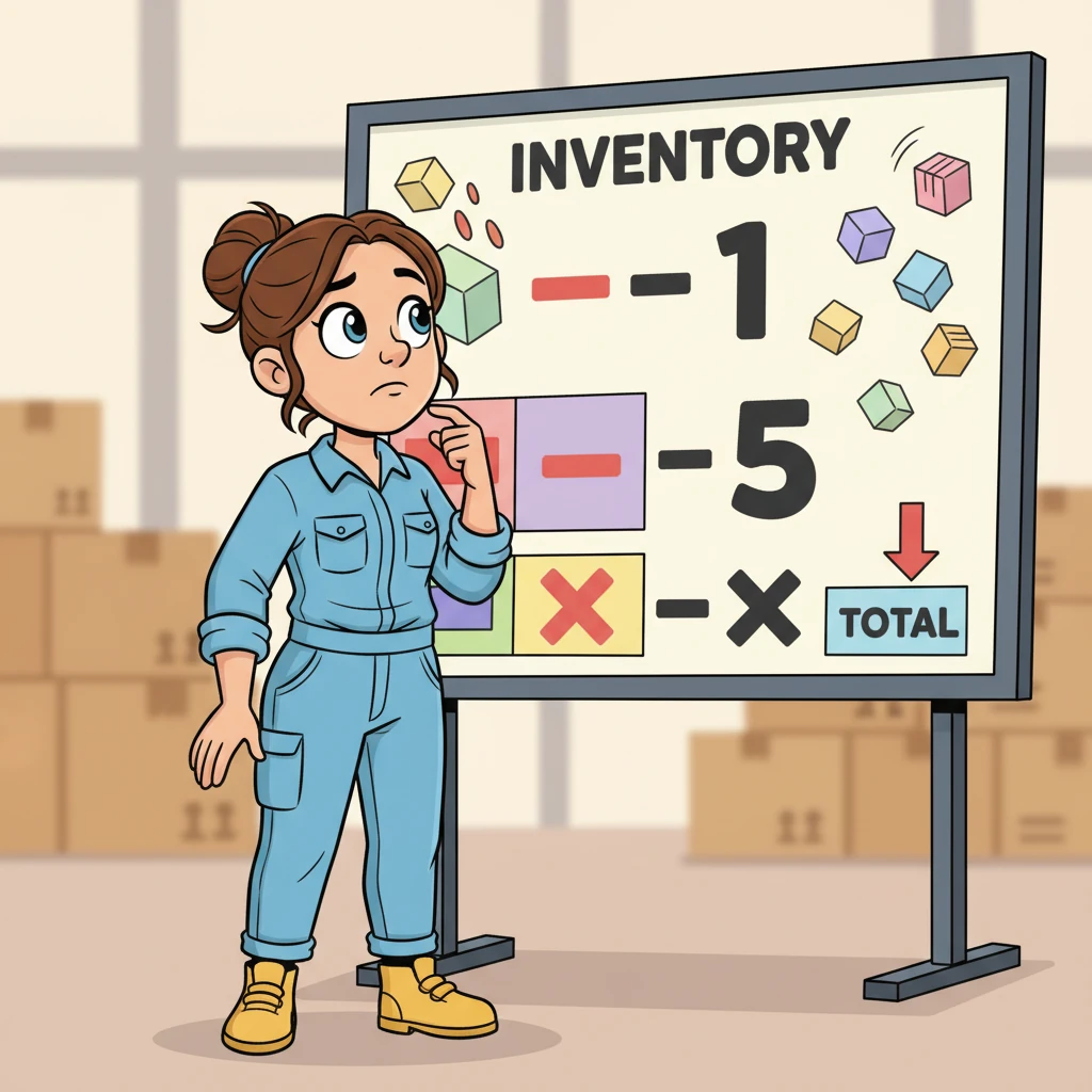 Penny paused, looking at her big, colorful inventory board. It showed a lot of subtracting, making her current total much smaller. She took a deep breath, wiggling her nose, ready for whatever came next in her exciting counting quest.